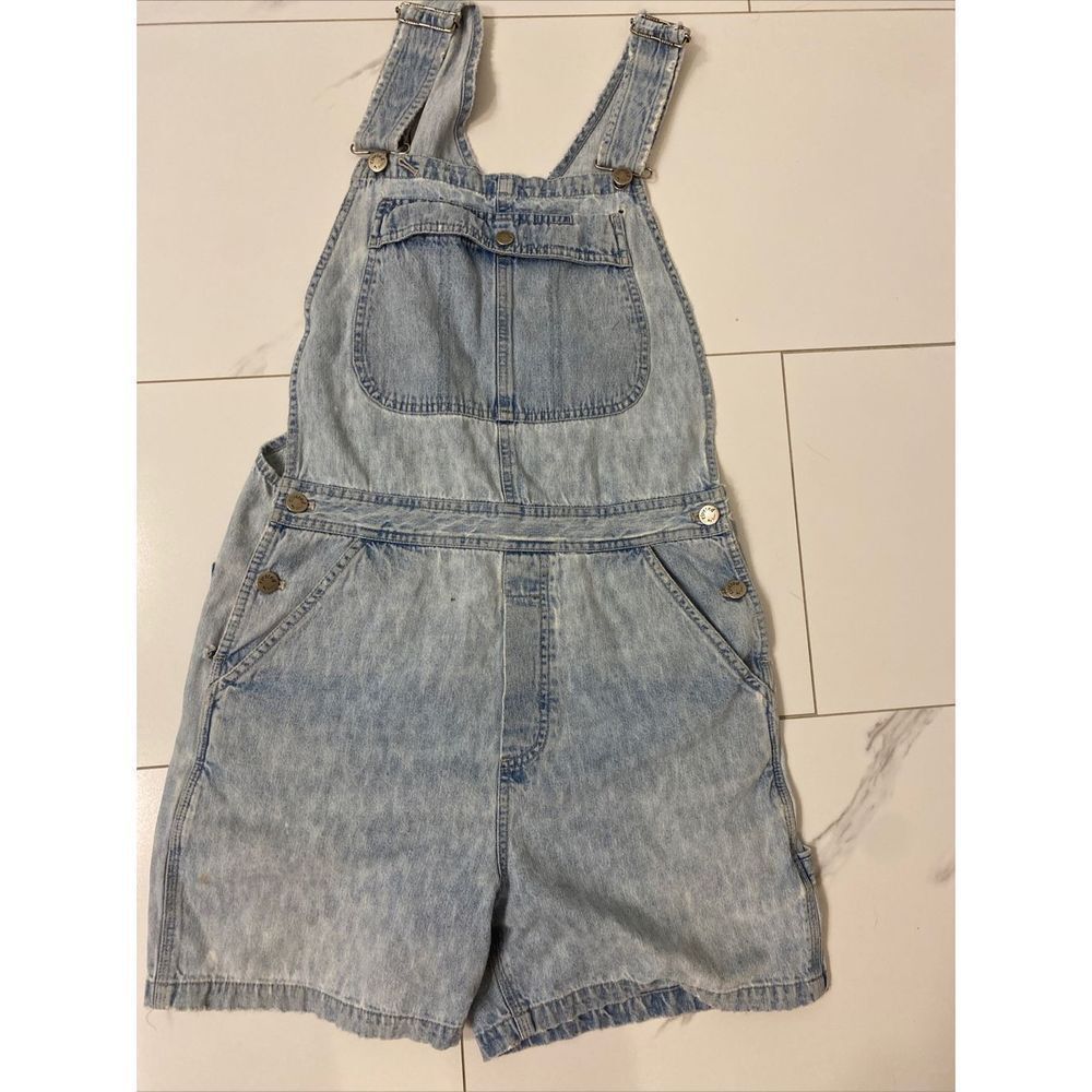 Vintage 90s y2k riveted by lee shorts overalls denim size m